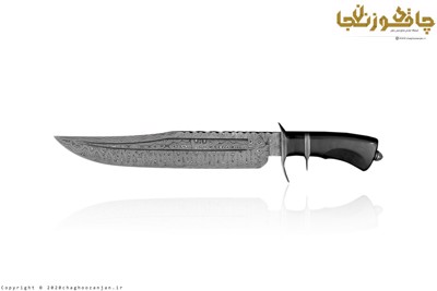 چاقوی طبیعتگردی و کلکسیونی مدل بووی نایف با تیغه ی فولاد دمشقی سفارشی