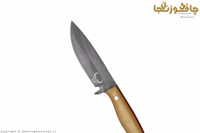 چاقوی بوشکرافت آتال  با دسته میکارتا نخ دار مخصوص کمپینگ همراه با غلاف