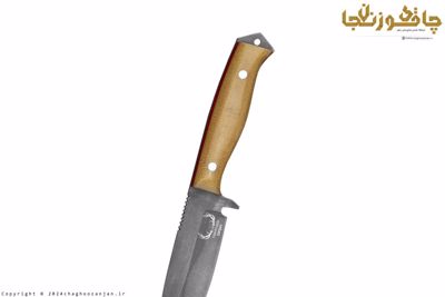 چاقوی بوشکرافت آتال  با دسته میکارتا نخ دار مخصوص کمپینگ همراه با غلاف