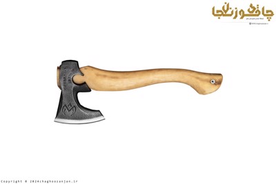 تبر دستساز مخصوص کنده چوب با تیغه فولادی اثر استاد خدایی