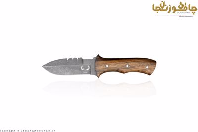 نک نایف 15 سانتی مدل تپل استاد محمدی با دسته چوب ریشه گردو
