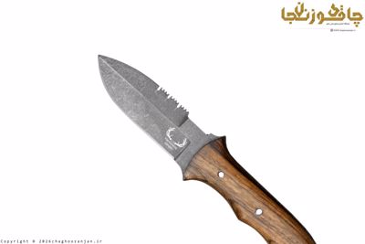 نک نایف 15 سانتی مدل تپل استاد محمدی با دسته چوب ریشه گردو