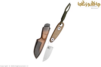 چاقوی طبیعتگردی و کوهنوردی نک نایف BK-17 دستساز همراه با غلاف چرم طبیعی
