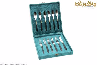 کارد و چنگال صادارتی استاد داداشی 6 تایی همراه با جعبه