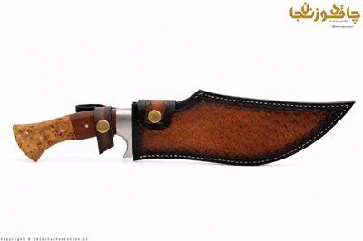 چاقوی سفاشی طبیعتگردی و کمپ کوکری همراه با غلاف چرم طبیعی